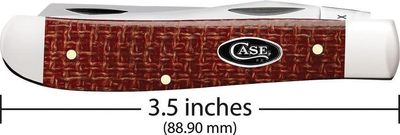 Case, Mini Trapper Red Burlap, Carbon