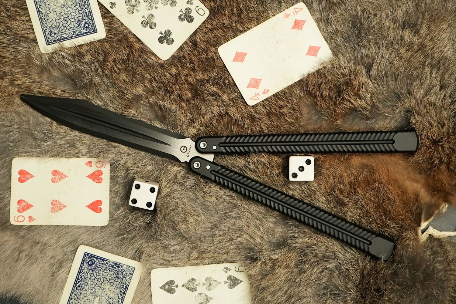 CIVIVI Dracolisk Butterfly Knife Trainer Black Aluminum Handle