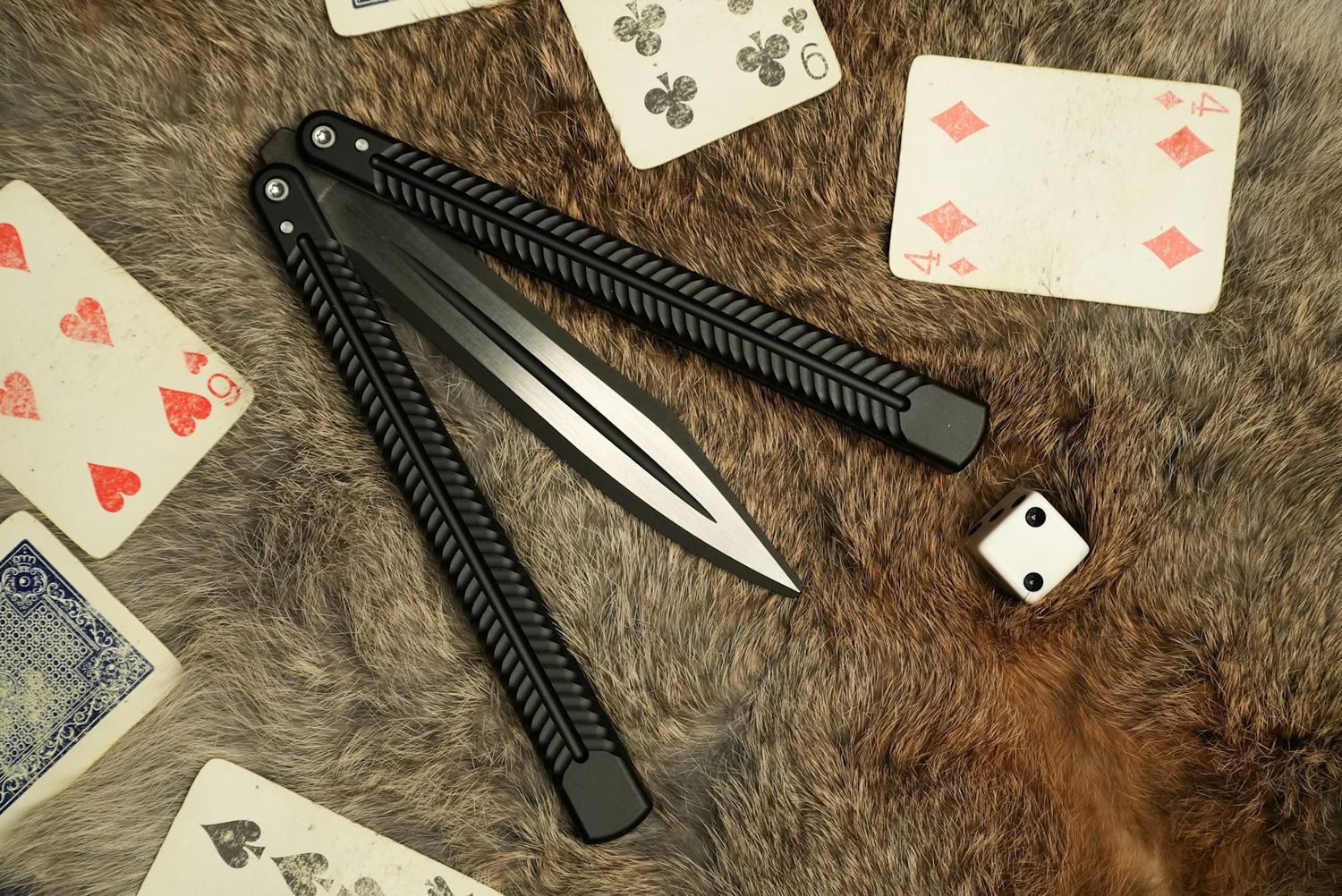 CIVIVI Dracolisk Butterfly Knife Trainer Black Aluminum Handle