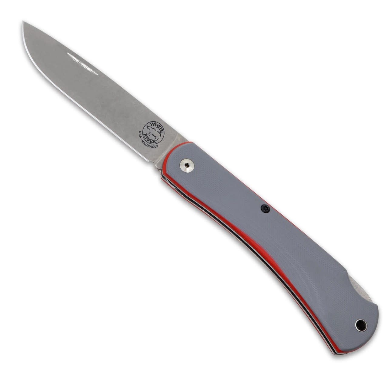 White River Mudbug, Gray &amp; Red G10 Handle, Magnacut Steel