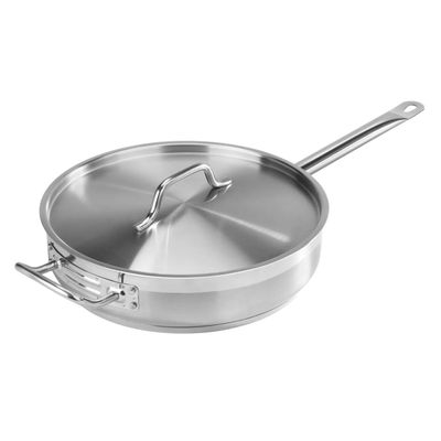 New Star Food Service Saute Pan 5 QT with Lid, Stainless
