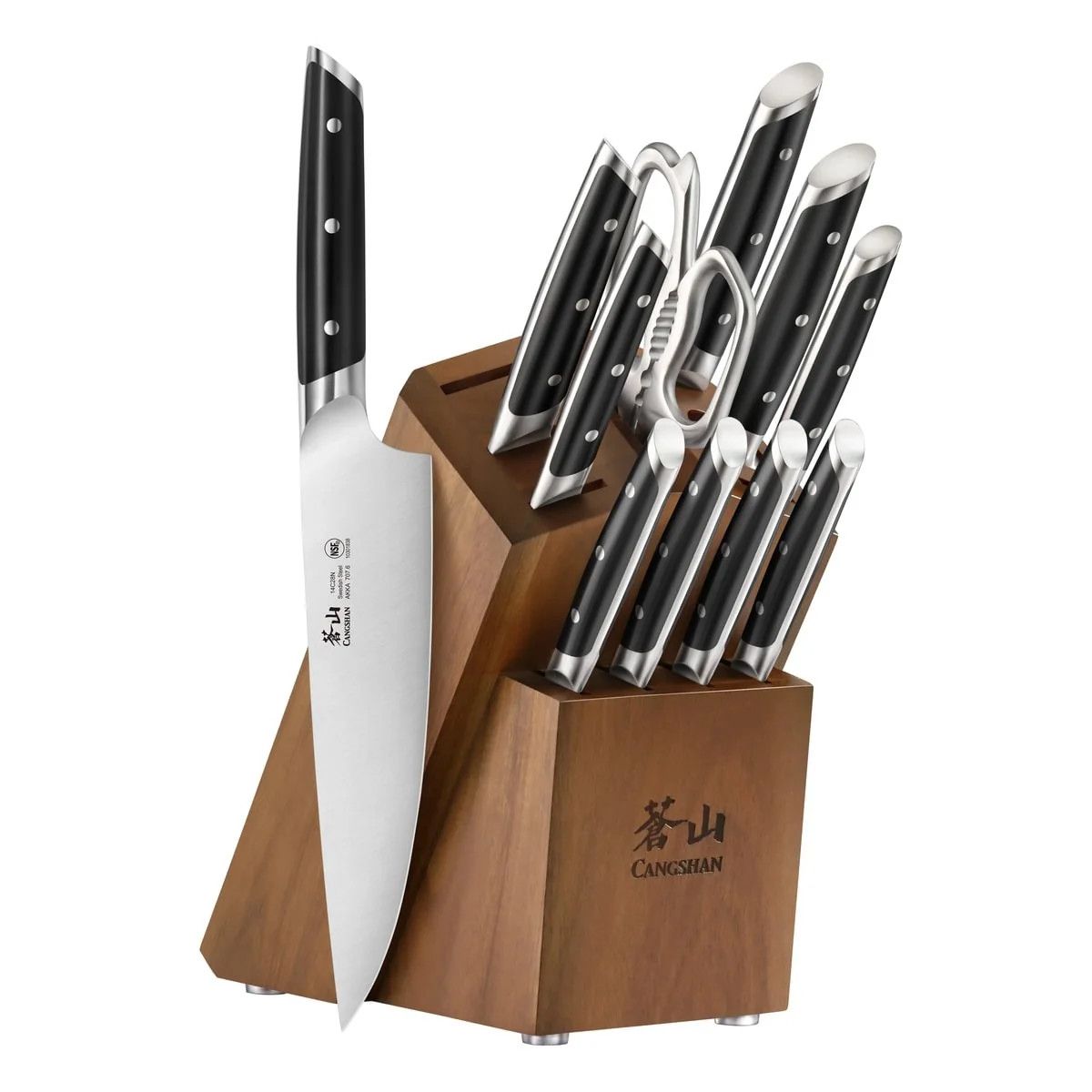 Cangshan AKKA Series, Black 12PC Knife Block Set