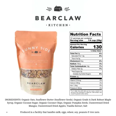 Bearclaw Kitchen 12 oz Sunny Side Granola