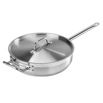 New Star Food Service Saute Pan 7 QT with Lid, Stainless