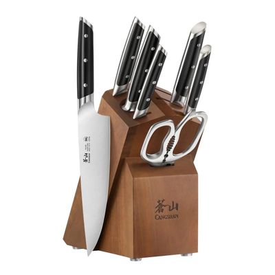 Cangshan AKKA Series, Black 8PC Knife Block Set
