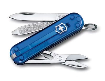 Victorinox Classic SD, 58 mm, blue transparent