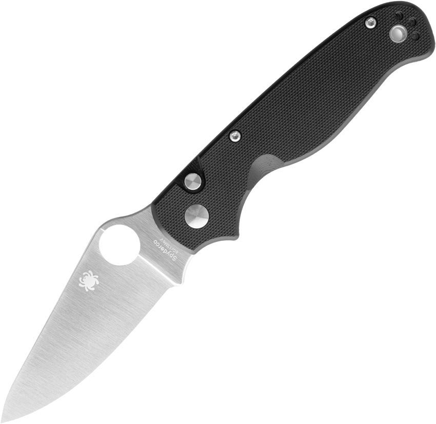 Spyderco - ButtonUp, Button Lock Black G10 Handle, 8cr13mov Steel