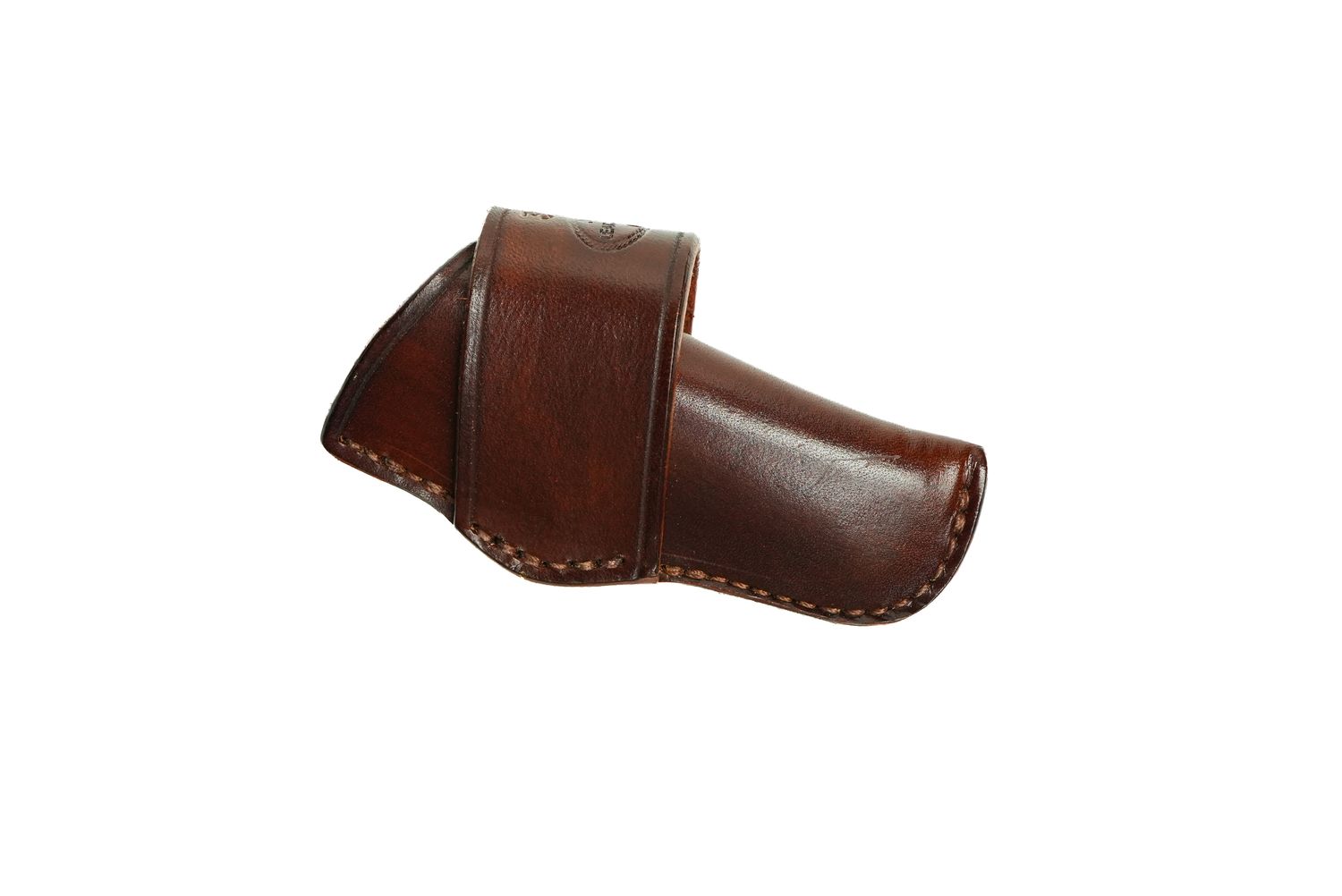 A&amp;M #34 Horizontal Hunter Sheath Plain Dark Brown