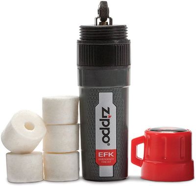 Zippo Emergency Fire Kit with Spark Wheel and Tinder