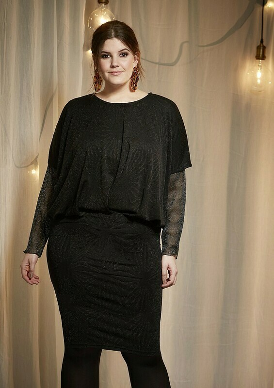 Transparent glitter-top med lange ærmer fra Zhenzi Transparent glitter-top med lange ærmer fra Zhenzi