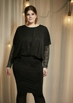 Transparent glitter-top med lange ærmer fra Zhenzi Transparent glitter-top med lange ærmer fra Zhenzi