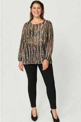 Transparent top i smukt print fra Zizzi Transparent top i smukt print fra Zizzi