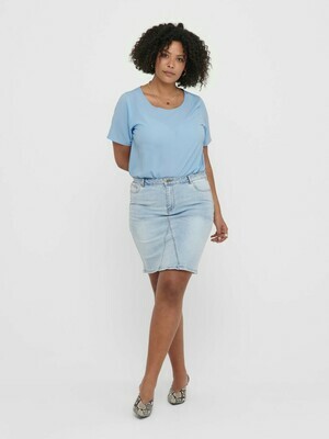Lækker lys denim-nederdelfra Carmakoma Lækker lys denim-nederdelfra Carmakoma