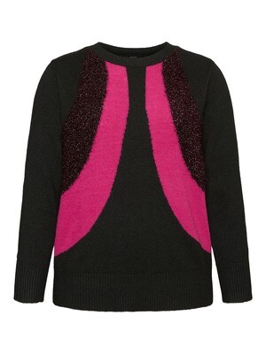 Strik med pink striber og glitter fra Vero Moda Curve! Strik med pink striber og glitter fra Vero Moda Curve!