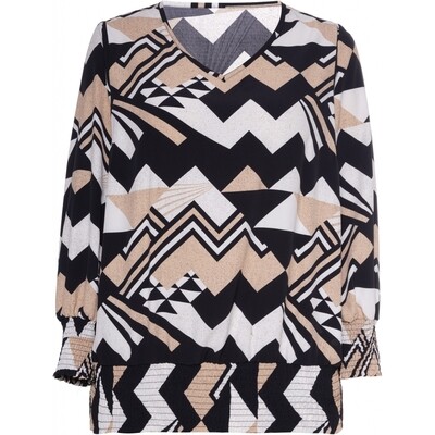 Bluse med flot print fra Studio Bluse med flot print fra Studio
