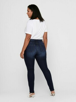 Jeans med høj talje og smalle ben fra Carmakoma Jeans med høj talje og smalle ben fra Carmakoma
