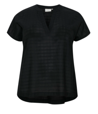 Lækker løstsiddende bluse med hør fra Kaffe Curve Lækker løstsiddende bluse med hør fra Kaffe Curve