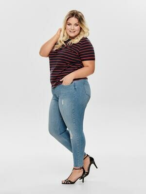 Fede lyse jeans med destroyed detaljer fra Carmakoma Fede lyse jeans med destroyed detaljer fra Carmakoma