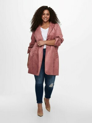 Megafed fake suede jakke fra Carmakoma Megafed fake suede jakke fra Carmakoma