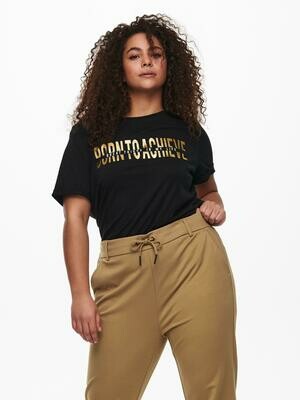 T-shirt med guld print fra Carmakoma T-shirt med guld print fra Carmakoma