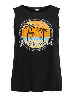 Tanktop med frontprint fra Carmakoma Tanktop med frontprint fra Carmakoma