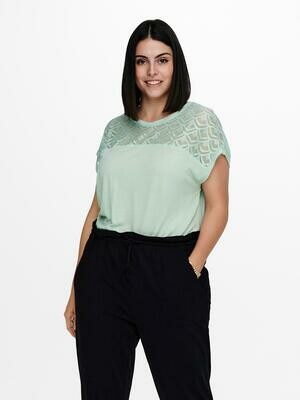 Fin t-shirt med blonde detalje fra ONLY Carmakoma Fin t-shirt med blonde detalje fra ONLY Carmakoma