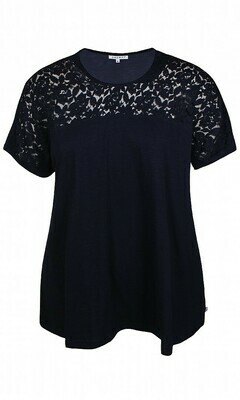 Bomulds t-shirt med blonde fra Zhenzi Bomulds t-shirt med blonde fra Zhenzi