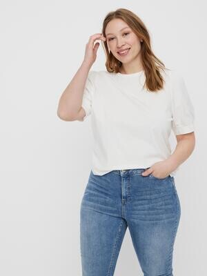 Feminin bluse med korte ærmer fra Vero Moda Curve Feminin bluse med korte ærmer fra Vero Moda Curve