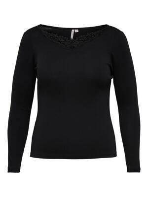Enkel og fin bluse med blonde fra Carmakoma Enkel og fin bluse med blonde fra Carmakoma