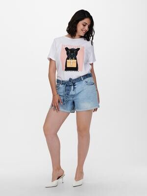 Mom-fit denim-shorts fra Carmakoma Mom-fit denim-shorts fra Carmakoma