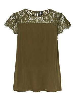 Kortærmet blondebluse fra Vero Moda Curve Kortærmet blondebluse fra Vero Moda Curve