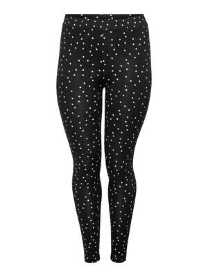 Prikkede leggings i strækbart bomuld fra Carmakoma Prikkede leggings i strækbart bomuld fra Carmakoma