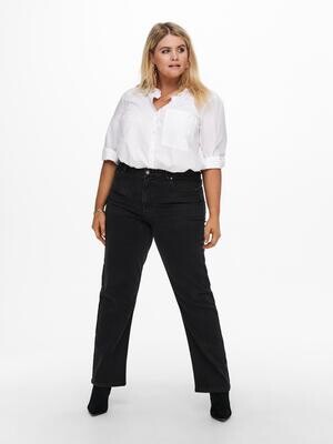Sorte jeans med brede ben fra Carmakoma Sorte jeans med brede ben fra Carmakoma