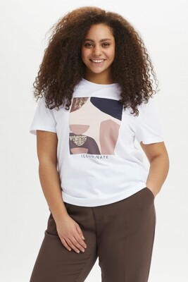 Bomulds t-shirt med frontprint fra Kaffe Curve Bomulds t-shirt med frontprint fra Kaffe Curve