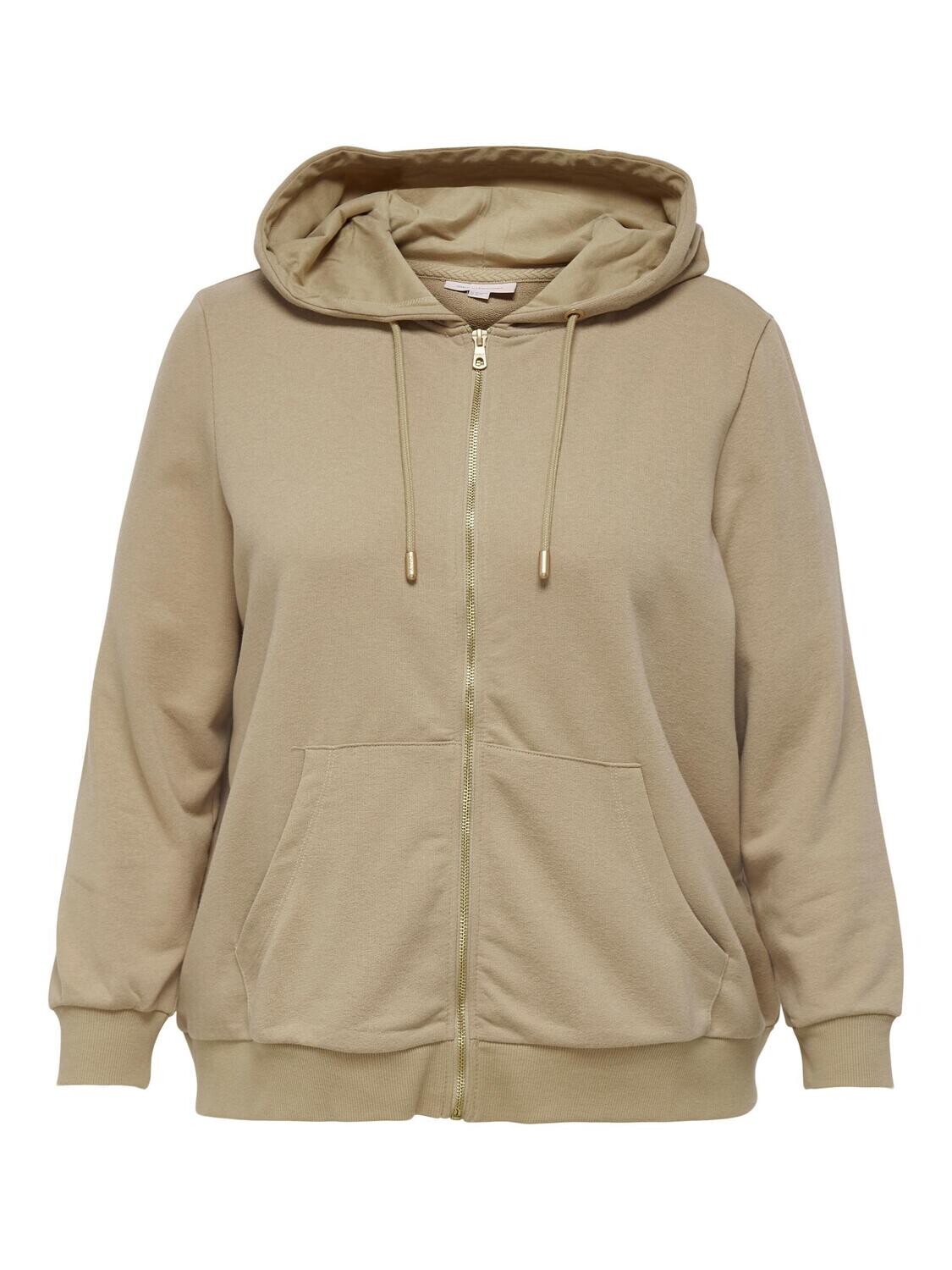 Smart hoodie med lynlås fra Carmakoma