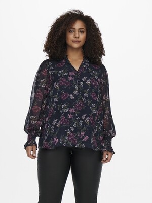 Bluse med transparente ærmer fra Carmakoma Bluse med transparente ærmer fra Carmakoma