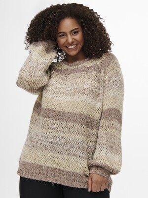 Strikket pullover med striber fra Carmakoma Strikket pullover med striber fra Carmakoma