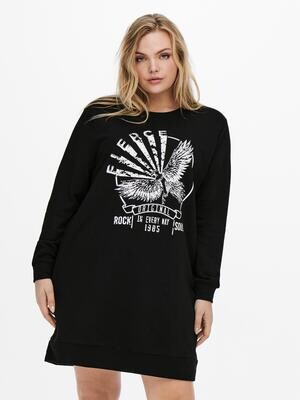 Sweat-kjole med print fra Carmakoma Sweat-kjole med print fra Carmakoma