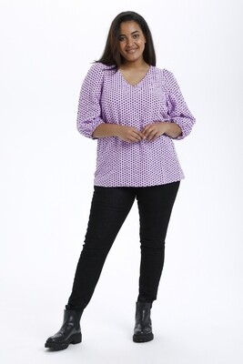 Fin violet bluse med prikker fra Kaffe Curve Fin violet bluse med prikker fra Kaffe Curve