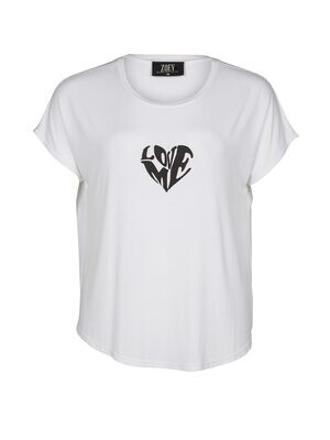 Hvid T-shirt med print fra Zoey