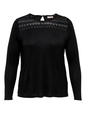 Blød bluse med blonde fra Carmakoma Blød bluse med blonde fra Carmakoma