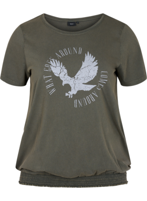 T-shirt i bomuld med print fra Zizzi T-shirt i bomuld med print fra Zizzi