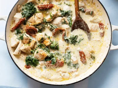 CREAMY CHICKEN WITH SPINACH