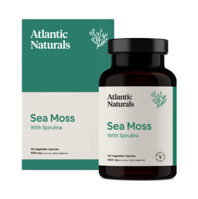 Organic Sea Moss with Spirulina Capsules | Vegan 1000mg