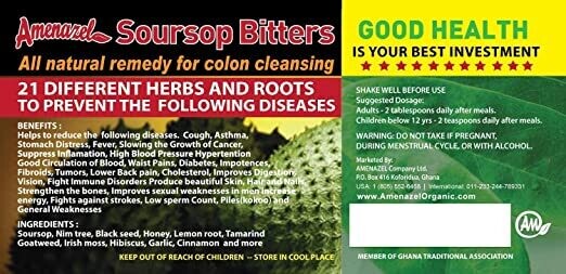 Amenazel Soursop Bitters - 16oz