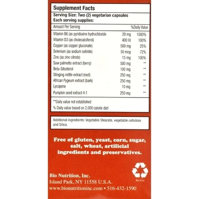 Bio Nutrition Prostate Wellness Vegi-Caps, 60 Count