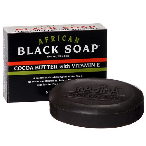 African Black Soap with Cocoa Butter &amp; Vitamin E