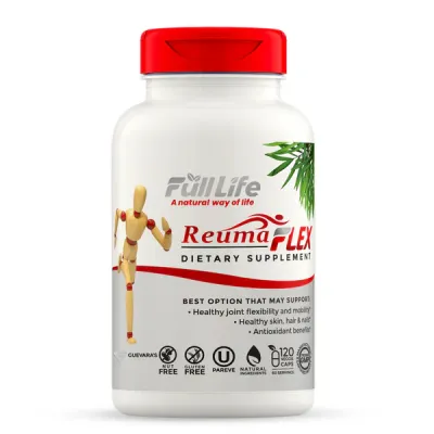 Full Life Reuma-Art Flex - Joint Health &amp; Bone Support, with Collagen &amp; Turmeric 120 Veggie Capsules