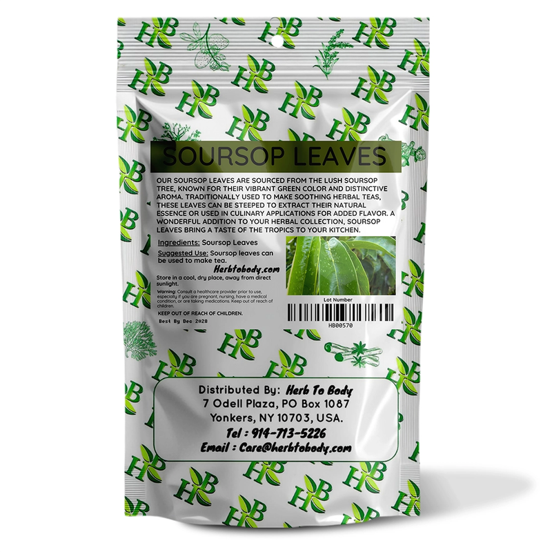 Organic Soursop Leaves 50g - Dried Leaf | Hoja De Guanabana