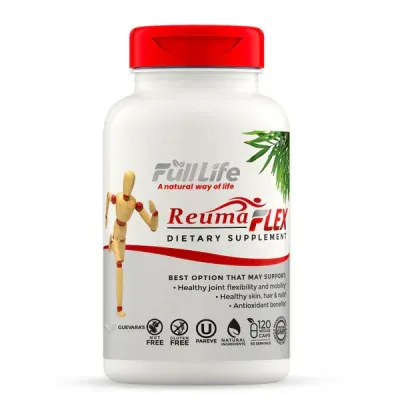 Full Life Reuma-Art Flex - Joint Health &amp; Bone Support, with Collagen &amp; Turmeric 120 Veggie Capsules